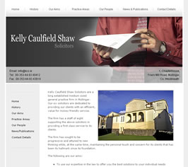 Kelly Caulfield Shaw Solicitors Mullingar - myit website design and hosting client