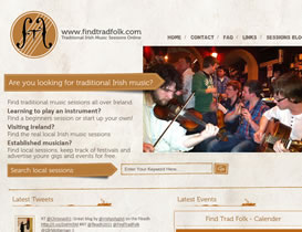 Find Trad Folk - Traditional Irish Music Website Ireland - myit web design client