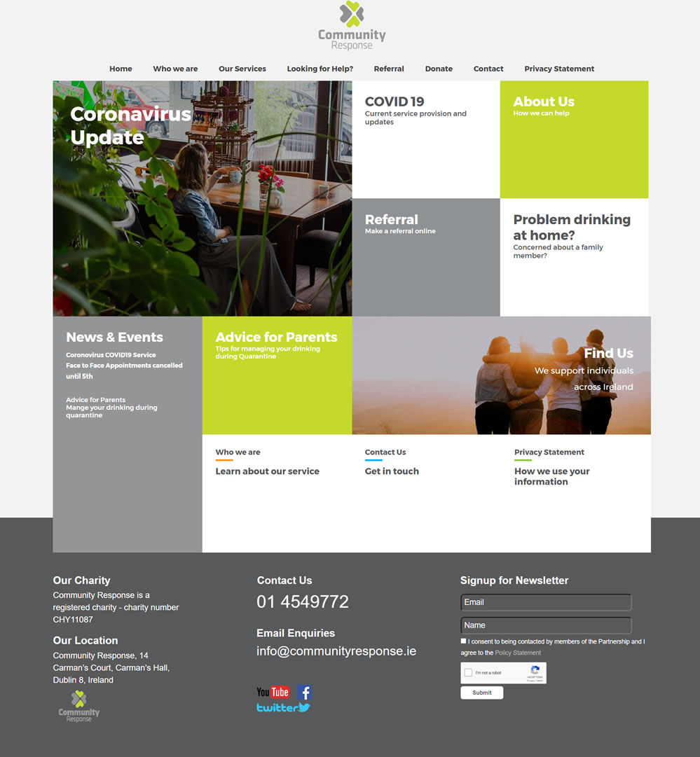 community response - new website design