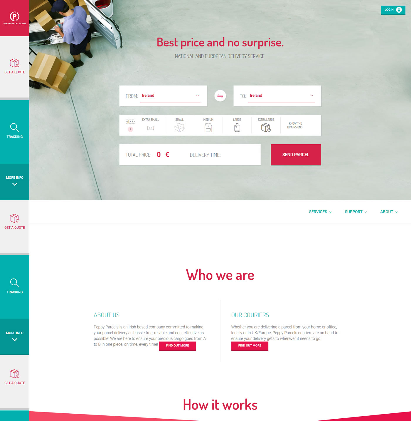 peppy parcels web hosting and support