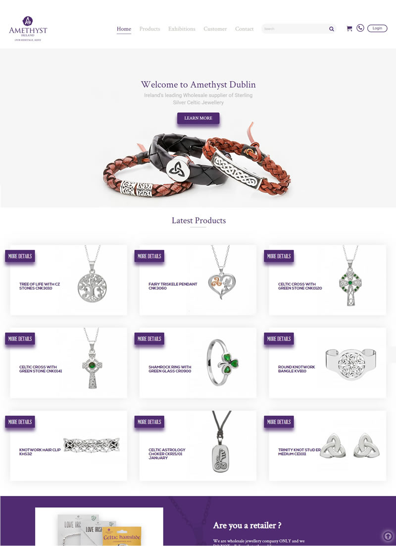 amethyst dublin website design