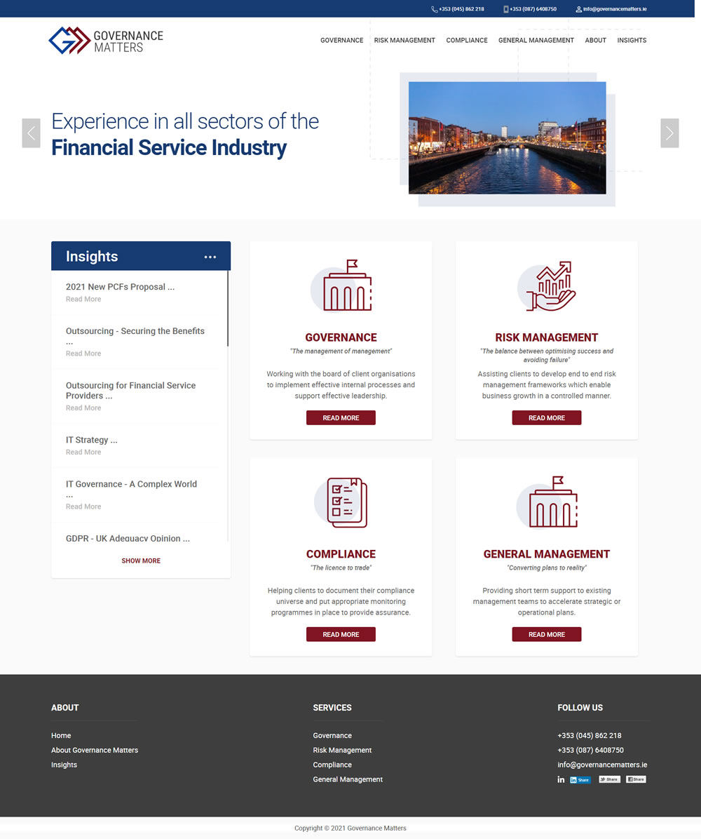 governance matters web design